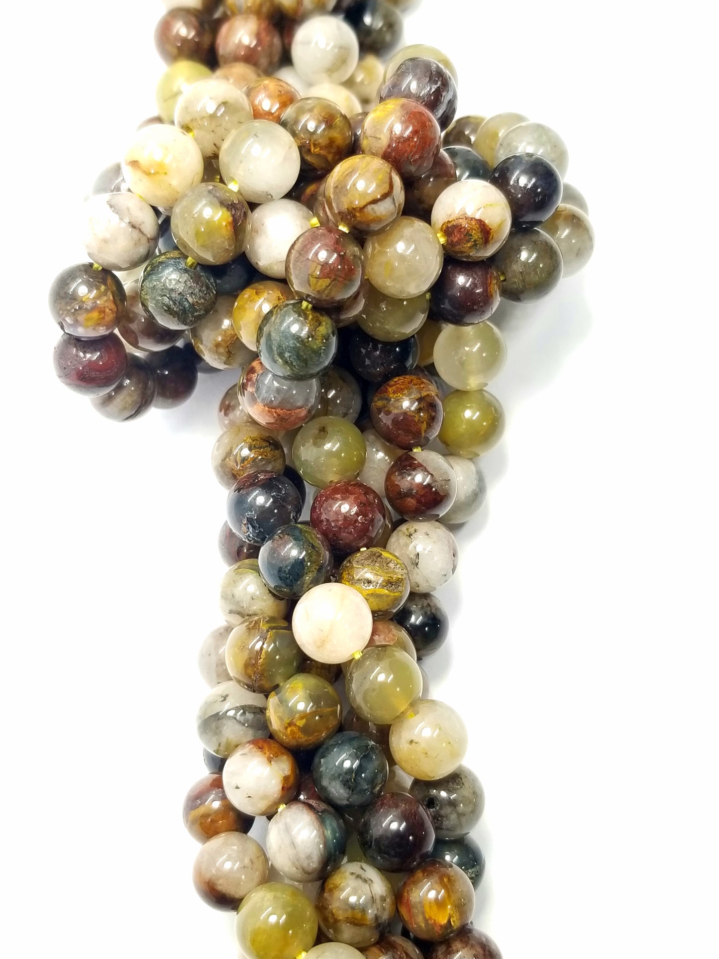 Pietersite in Quartz (Round)(Smooth)(16"Strand)