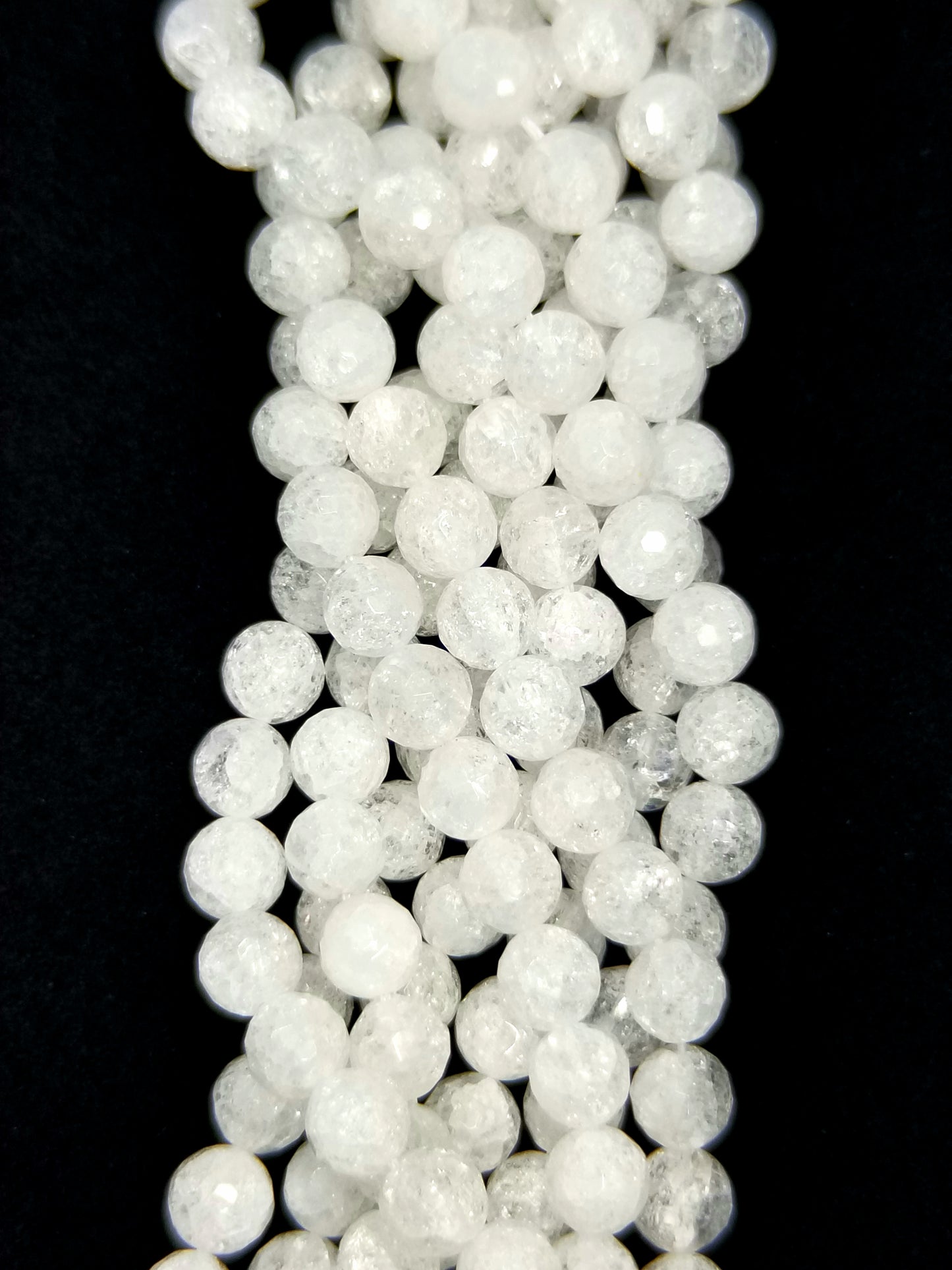 Crackle Quartz (Round)(Faceted)(16"Strand)