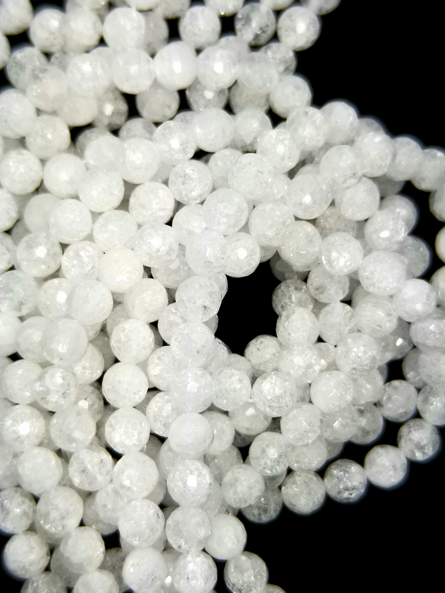 Crackle Quartz (Round)(Faceted)(16"Strand)