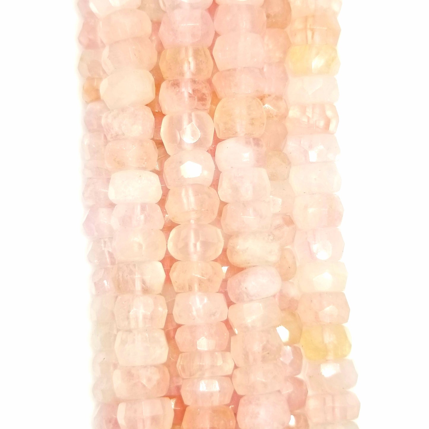 Morganite (Rondelle)(Faceted)(16"Strand)