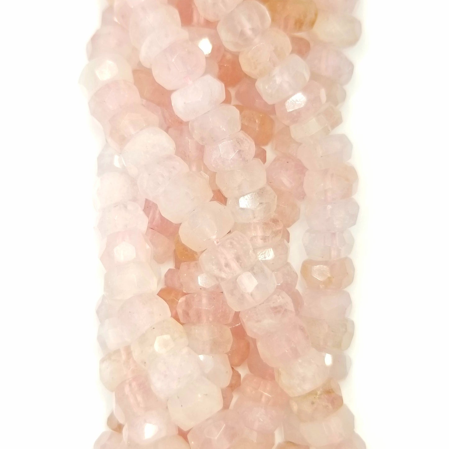 Morganite (Rondelle)(Faceted)(16"Strand)