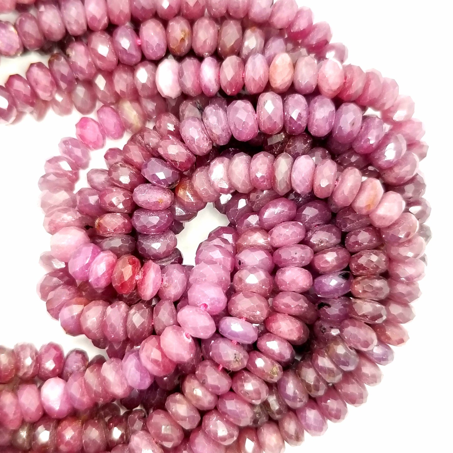 Ruby (Rondelle)(Faceted)(17"Strand)