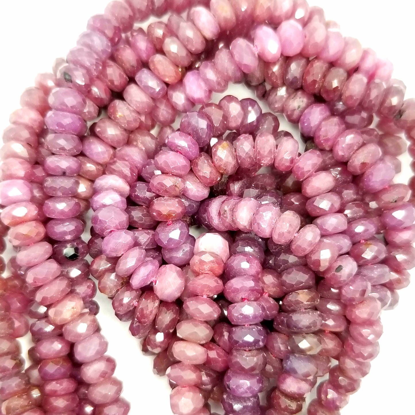 Ruby (Rondelle)(Faceted)(17"Strand)