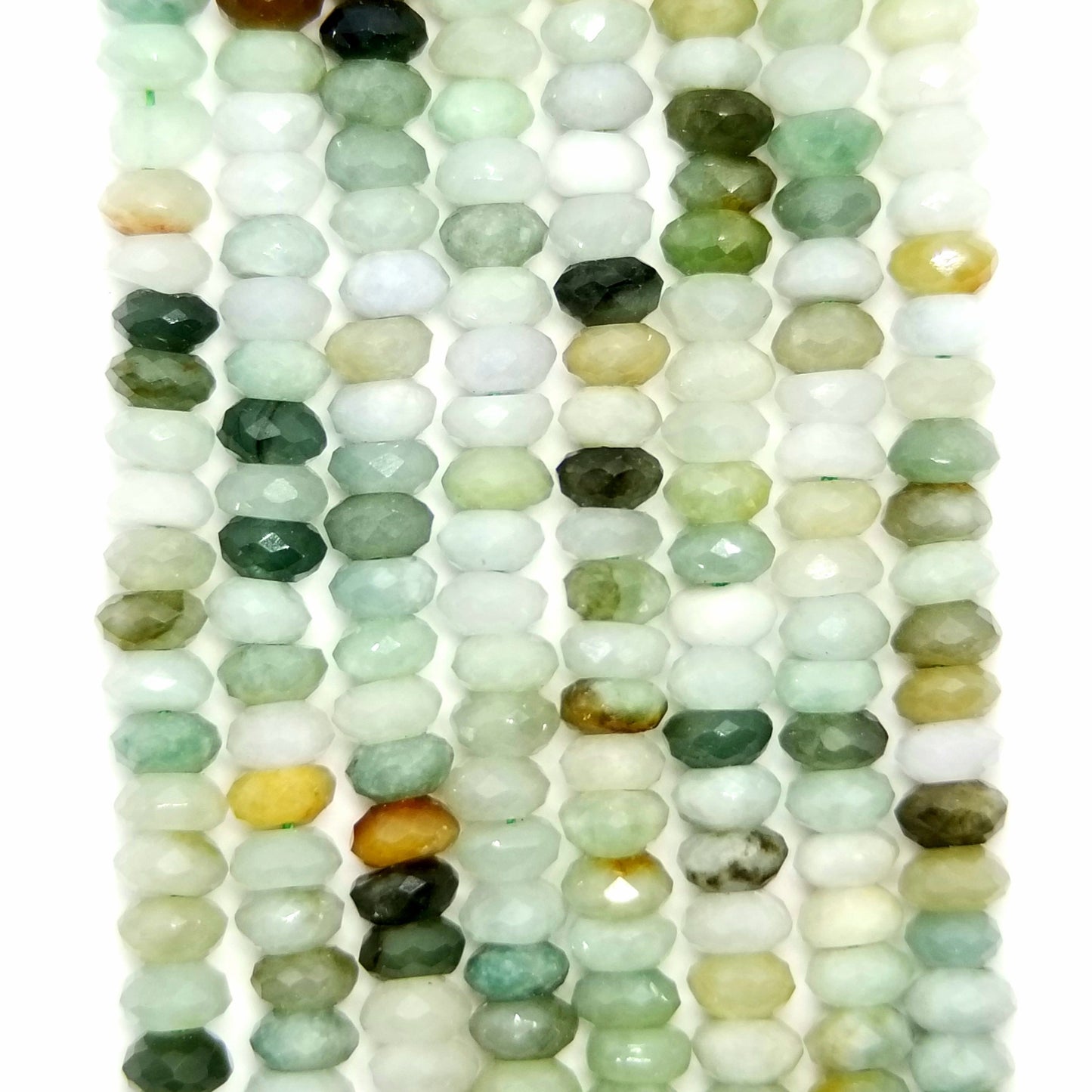 Burmese Jade (Rondelle)(Faceted)(16"Strand)