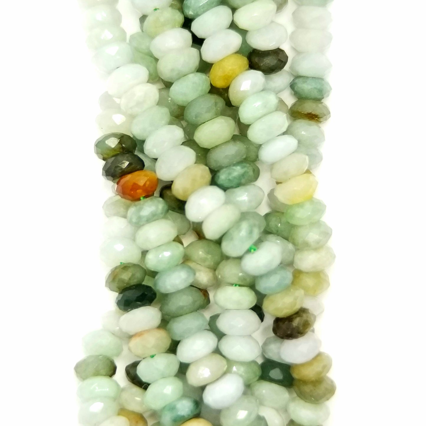 Burmese Jade (Rondelle)(Faceted)(16"Strand)