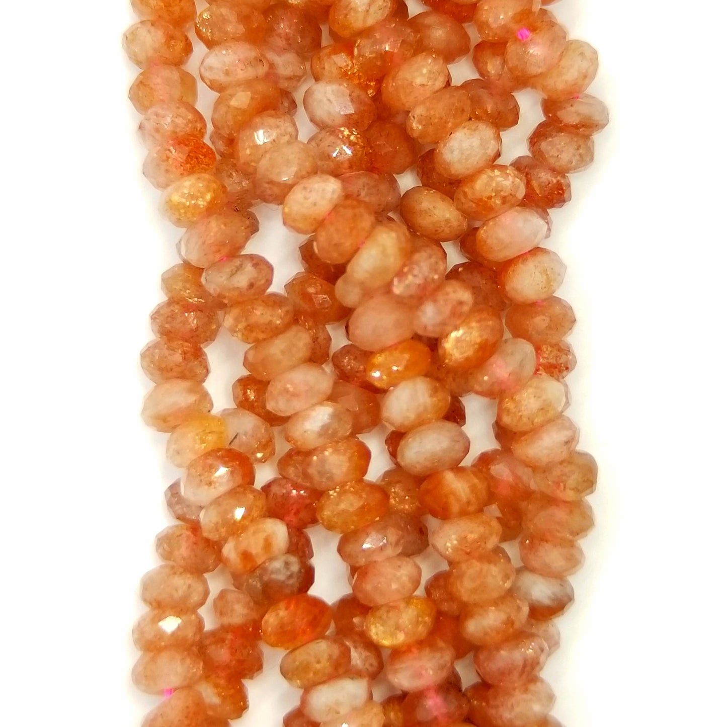 Sunstone (Rondelle)(Faceted)(16"Strand)