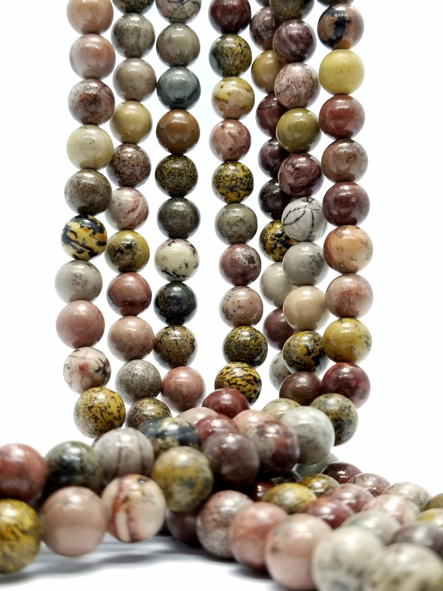 Coffee Bean Jasper (Round)(Smooth)(16"Strand)