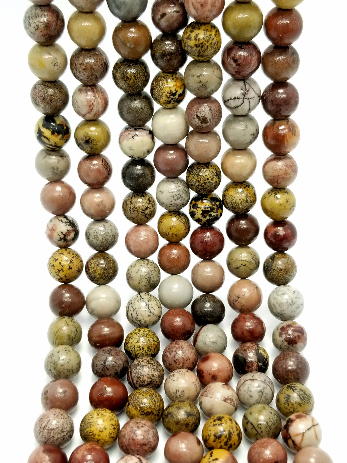 Coffee Bean Jasper (Round)(Smooth)(16"Strand)