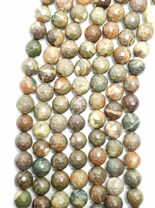 Mushroom Rhyolite (Round)(Faceted)(16"Strand)