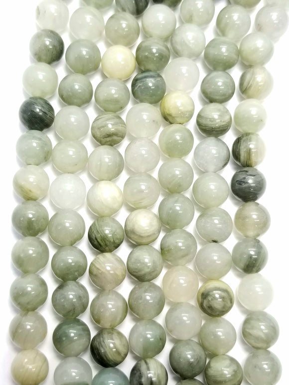 Seaweed Agate (Round)(Smooth)(4mm)(6mm)(8mm)(10)(16