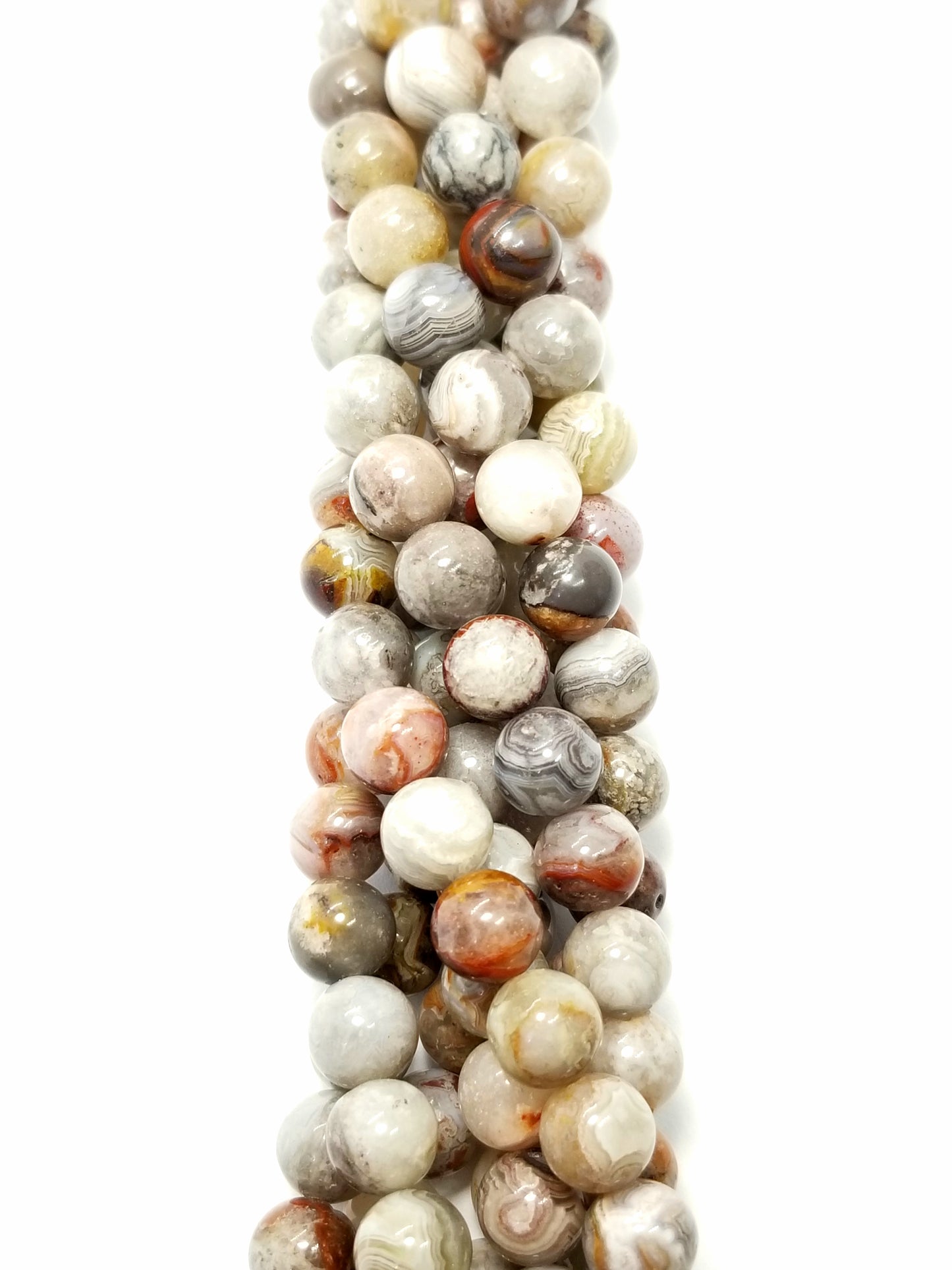 Laguna Lace Agate (Round)(Smooth)(16"Strand)