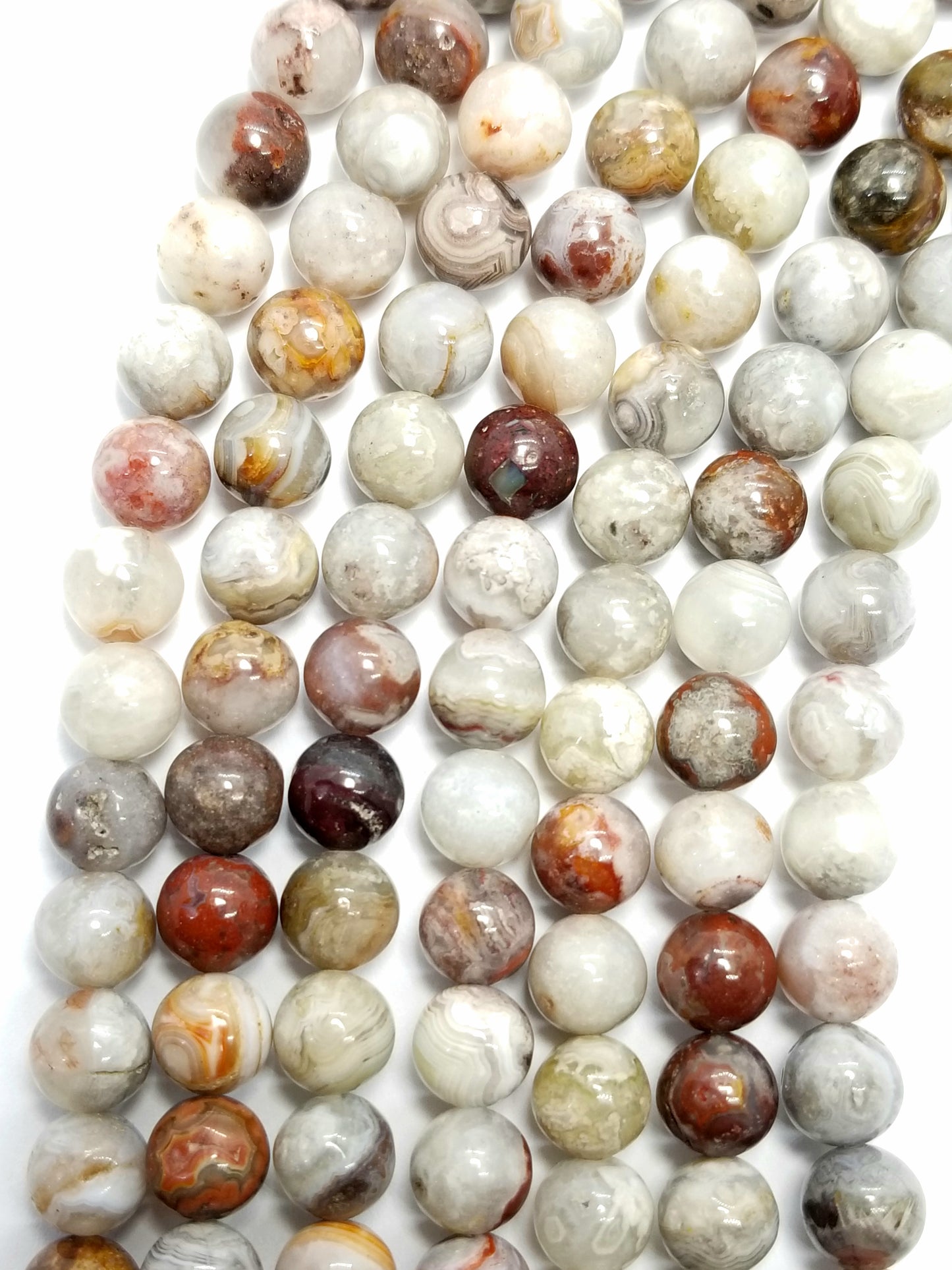 Laguna Lace Agate (Round)(Smooth)(16"Strand)