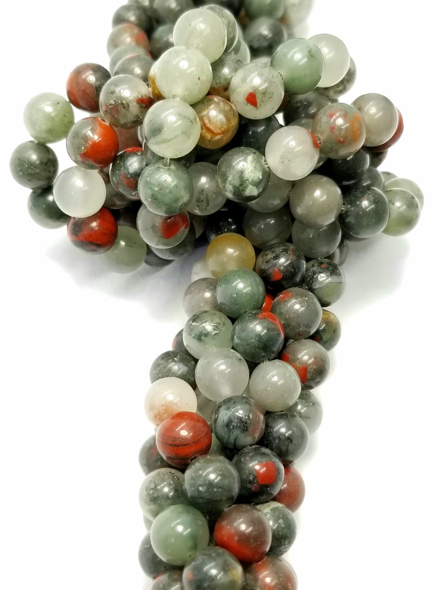 Indian Blood Agate (Round)(Smooth)(16"Strand)