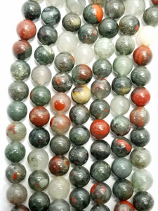 Indian Blood Agate (Round)(Smooth)(16"Strand)