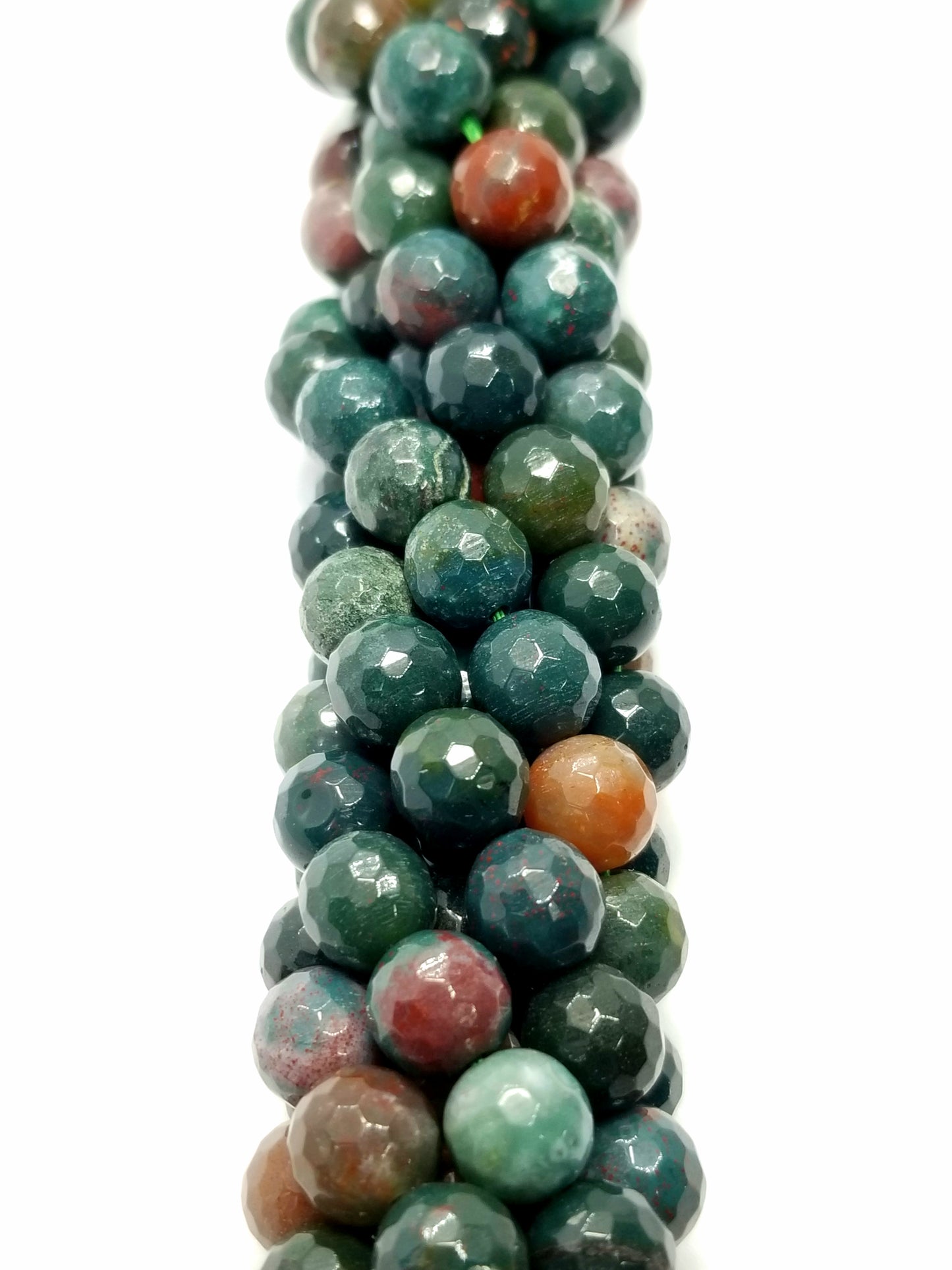 Blood Stone (Round)(Faceted)(16"Strand)