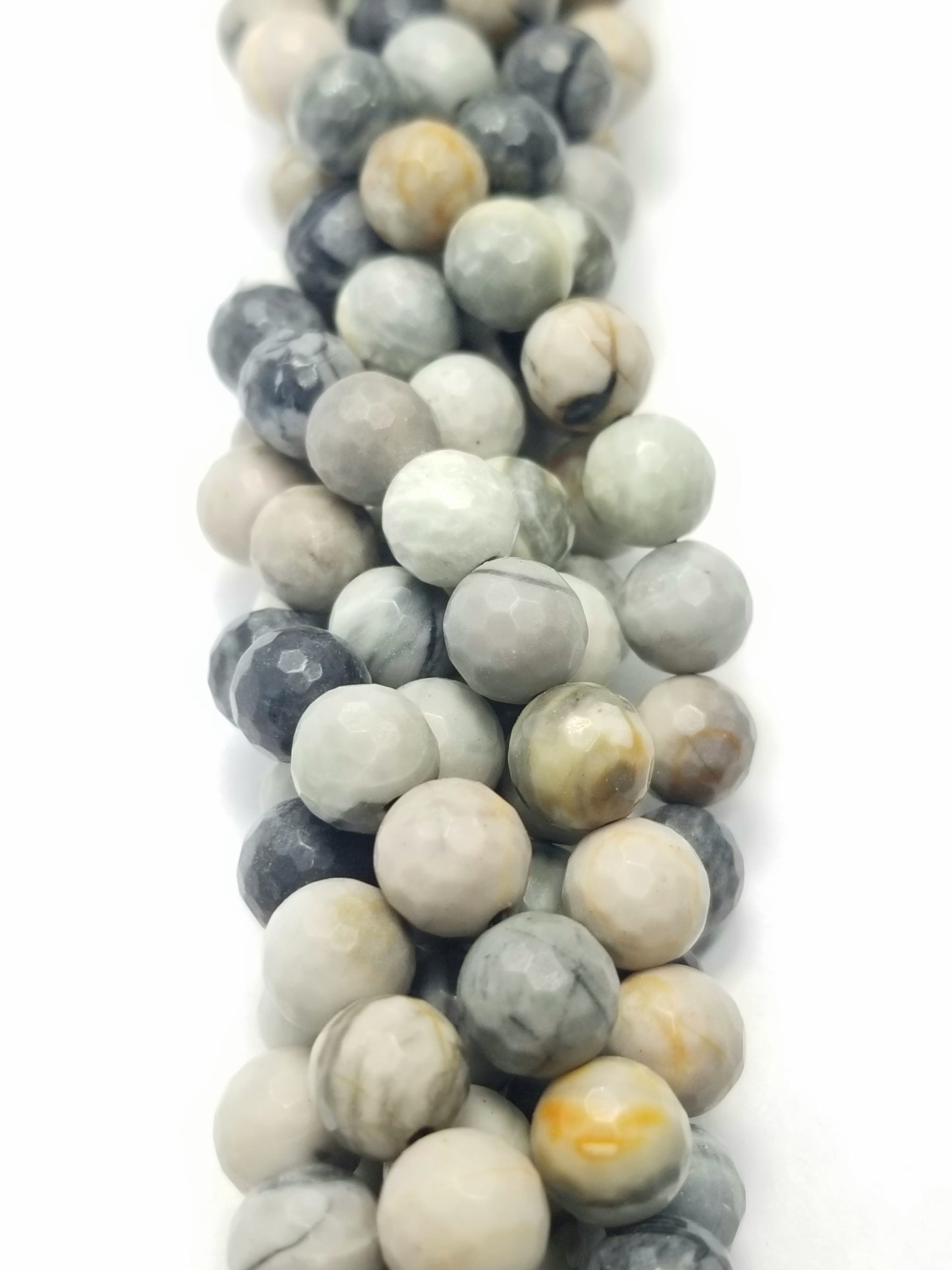 Picasso Jasper (Round)(Faceted)(16"Strand)