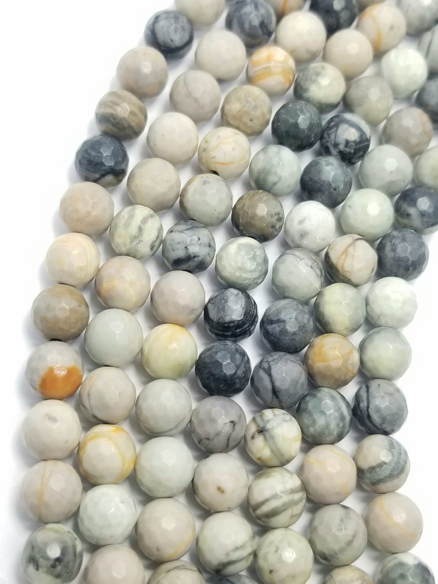 Picasso Jasper (Round)(Faceted)(16"Strand)