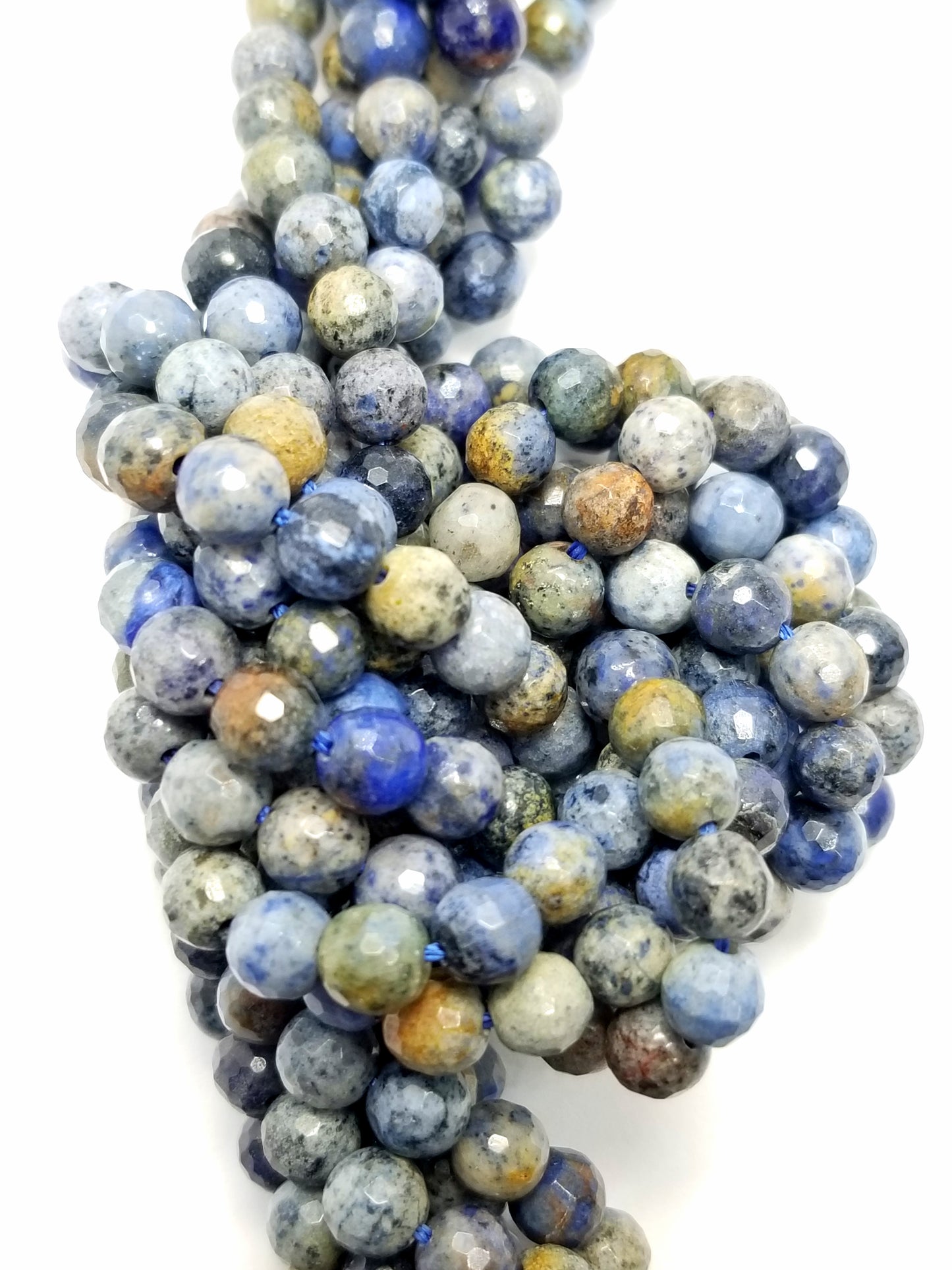 Sunset Dumortierite (Round)(Faceted)(16"Strand)