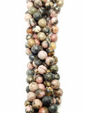 Rhodonite (Round)(Faceted)(16"Strand)