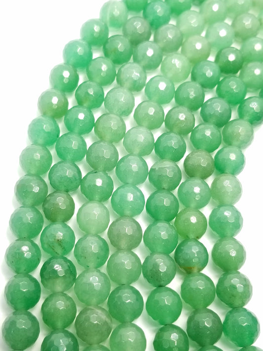 Green Aventurine (Round)(Faceted)(16"Strand)