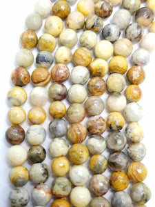 Crazy Lace Agate (Round)(Faceted)(16"Strand)