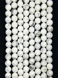 Howlite (Round)(Faceted)(16"Strand)