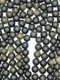 Golden Obsidian (Round)(Matte)(4mm)(6mm)(8mm)(10mm)(16"Strand)