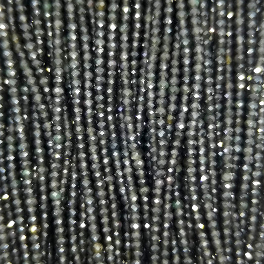 Rainbow Obsidian (Rondelle)(Micro)(Faceted)(3x2mm)(4x3mm)(5x3mm)(16"Strand)