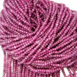 Ruby (Rondelle)(Micro)(Faceted)(3x4mm)(15.5Strand)