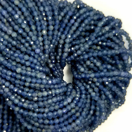 Sapphire (Round)(Micro)(Faceted)(3mm)(15.5"Strand)