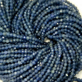 Sapphire (Round)(Micro)(Faceted)(3mm)(15.5"Strand)
