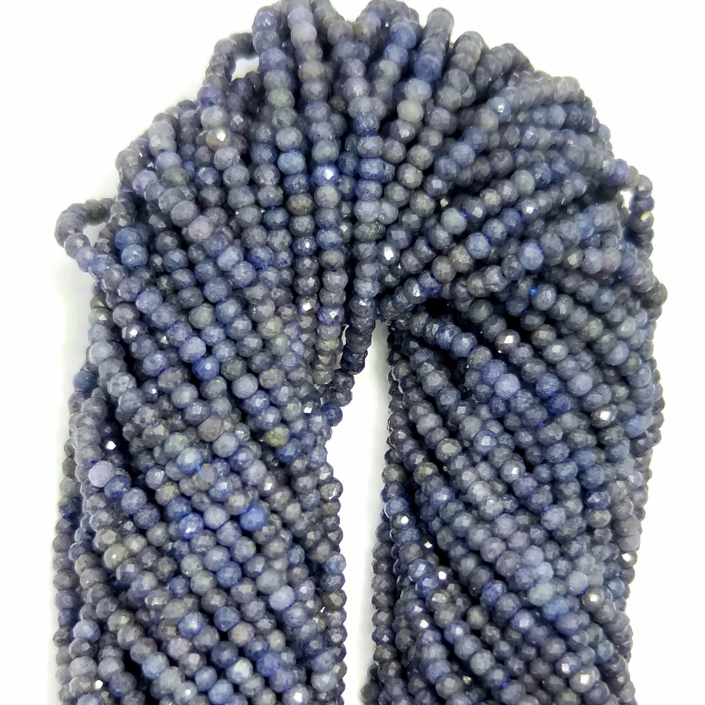 Sapphire (Rondelle)(Micro)(Faceted)(3x2mm)(15.5"Strand)