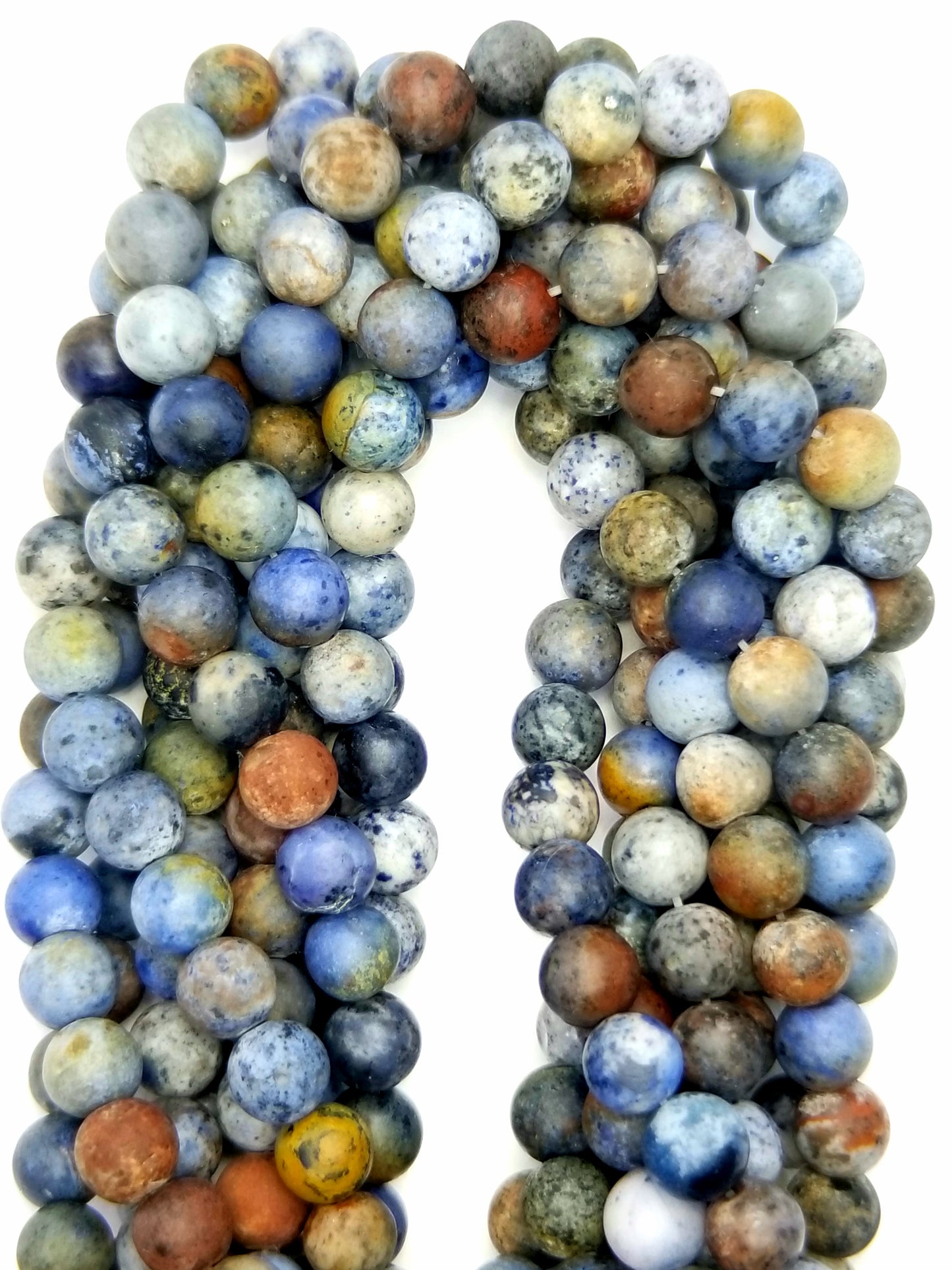 Sunset Dumortierite (Round)(Matte)(16"Strand)