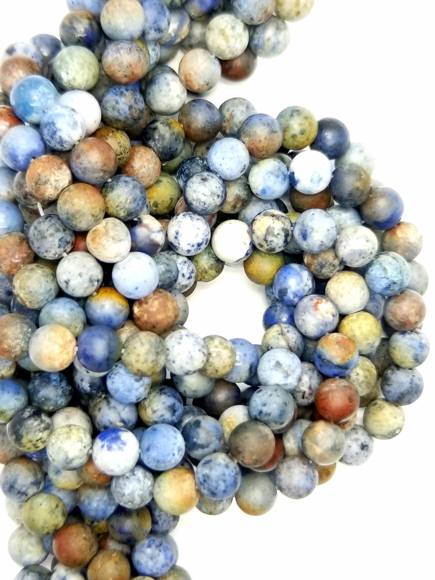 Sunset Dumortierite (Round)(Matte)(16"Strand)