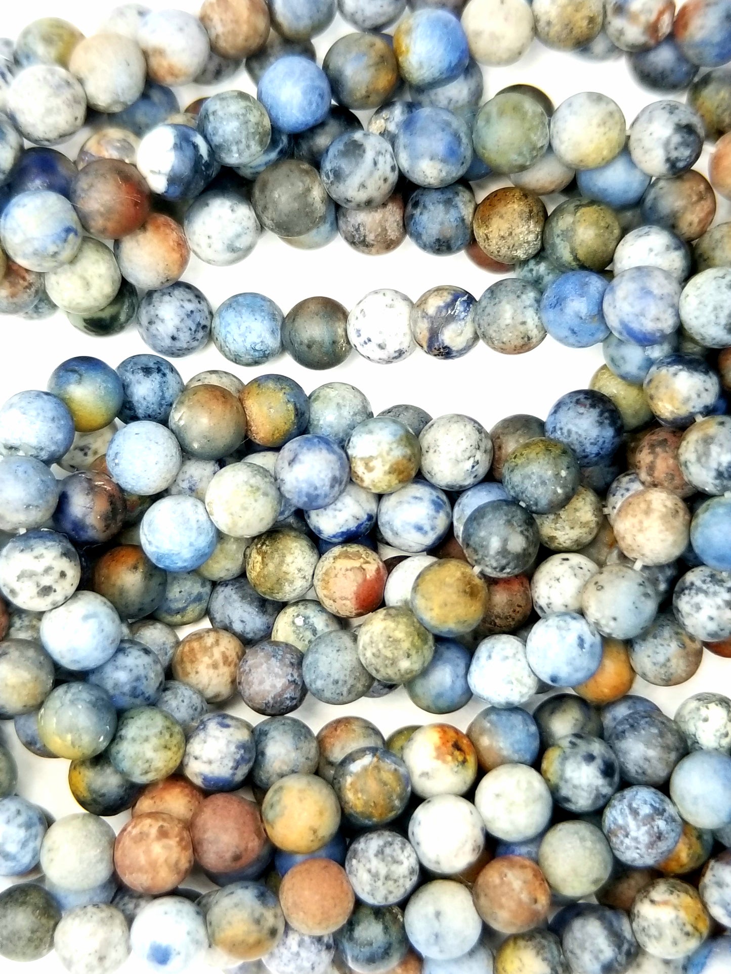 Sunset Dumortierite (Round)(Matte)(16"Strand)