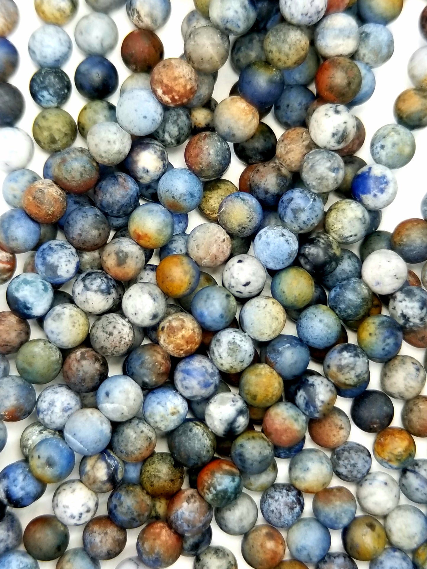 Sunset Dumortierite (Round)(Matte)(16"Strand)