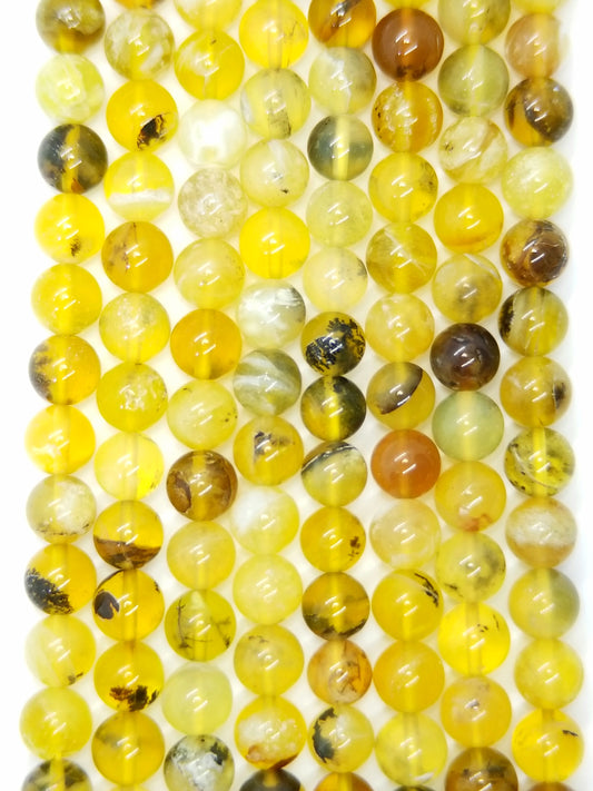 Yellow Opal (Round)(Smooth)(16"Strand)