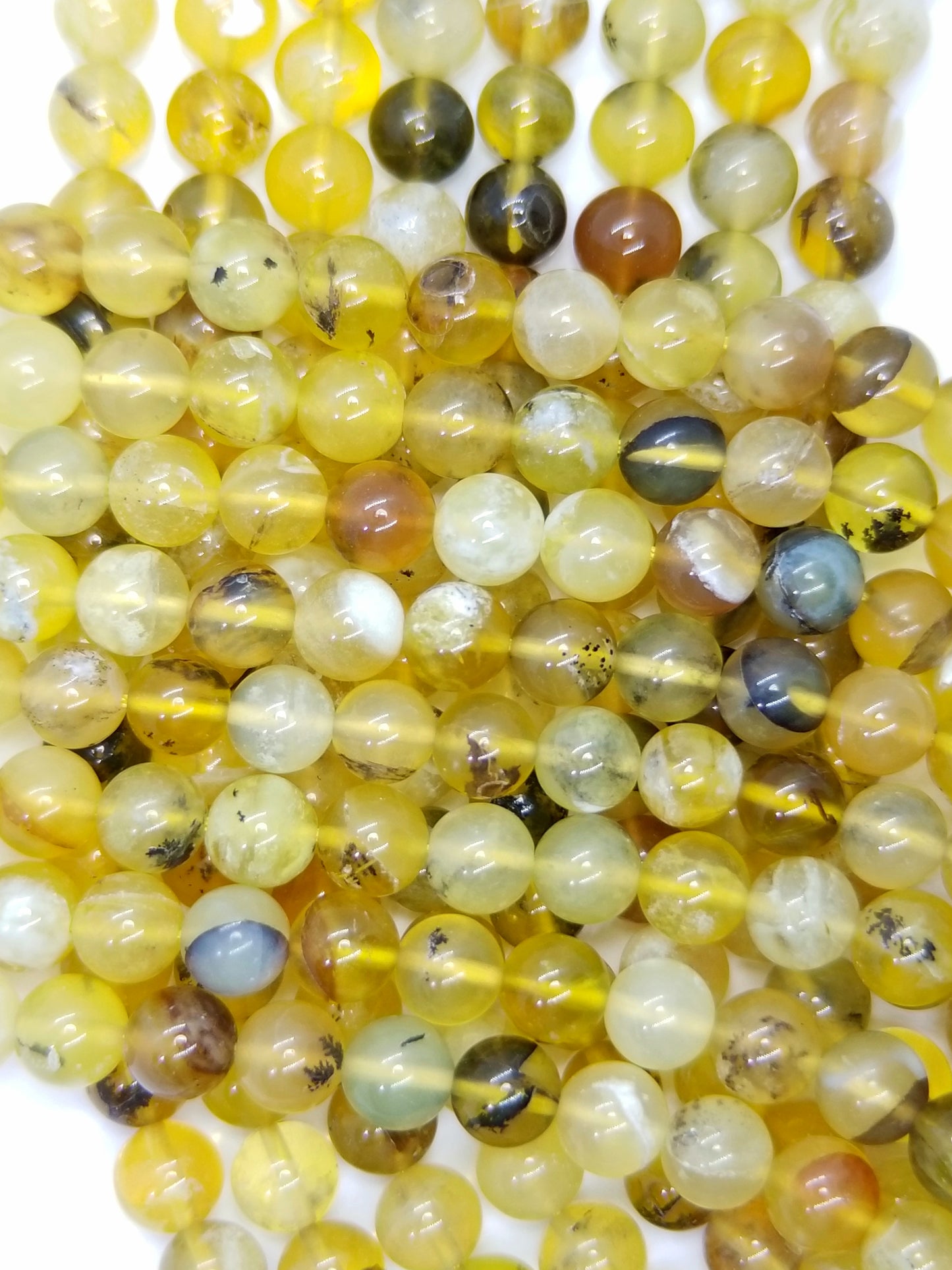 Yellow Opal (Round)(Smooth)(16"Strand)