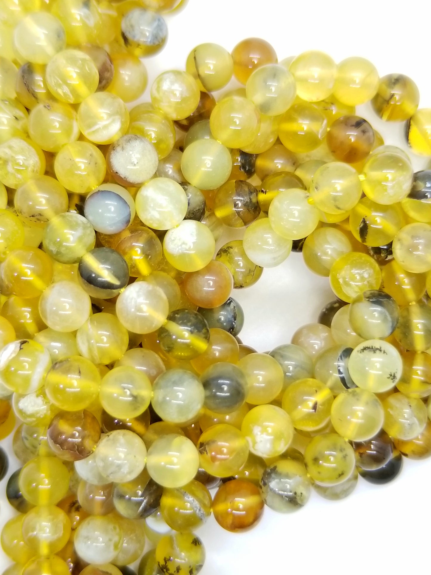 Yellow Opal (Round)(Smooth)(16"Strand)