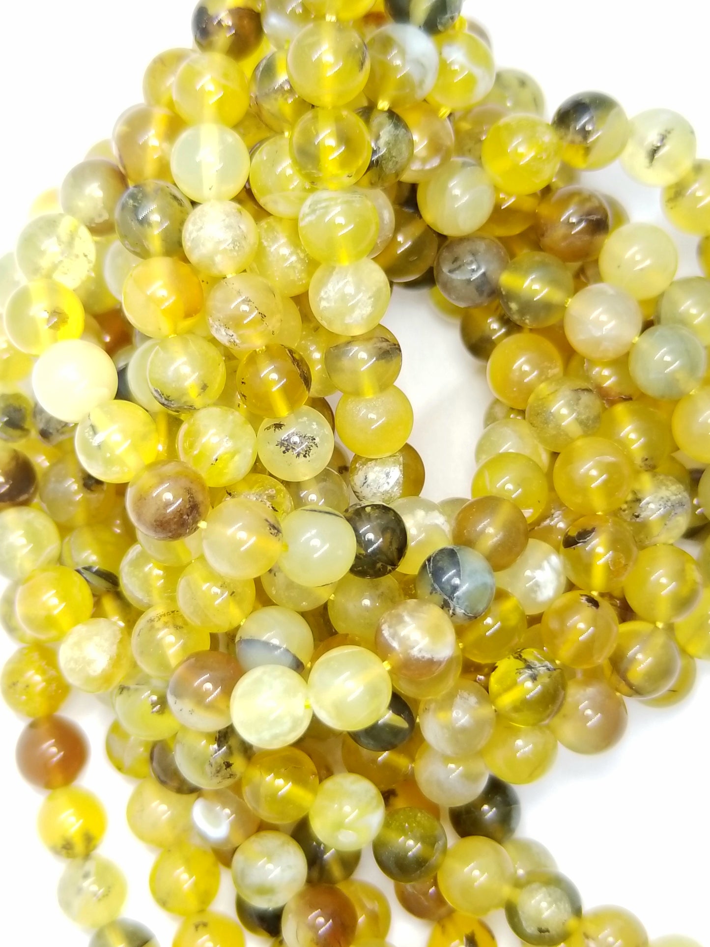 Yellow Opal (Round)(Smooth)(16"Strand)