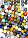 Mix Gem Stones (Round)(Matte)(4mm)(6mm)(8mm)(10mm)(16"Strand)