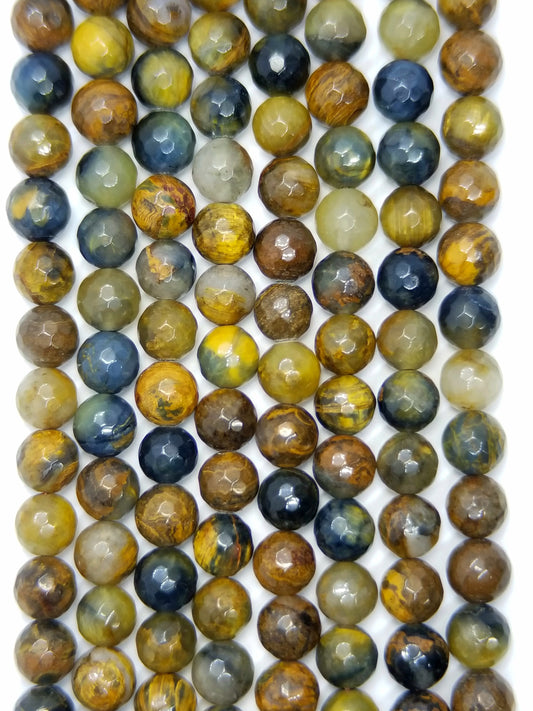 Golden Pietersite (Round)(Faceted)(16"Strand)