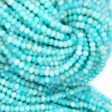 Amazonite (Rondelle)(Micro)(Faceted)(4x3mm)(15.5"Strand)