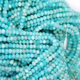 Amazonite (Rondelle)(Micro)(Faceted)(4x3mm)(15.5"Strand)