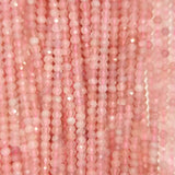 Rose Quartz (Rondelle)(Micro)(Faceted)(4x3mm)(15.5"Strand)