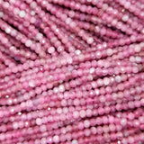 Pink Tourmaline (Rondelle)(Micro)(Faceted)(4x3mm)(15.5" Strand)