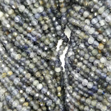 Iolite Micro Faceted Rondelle Bead