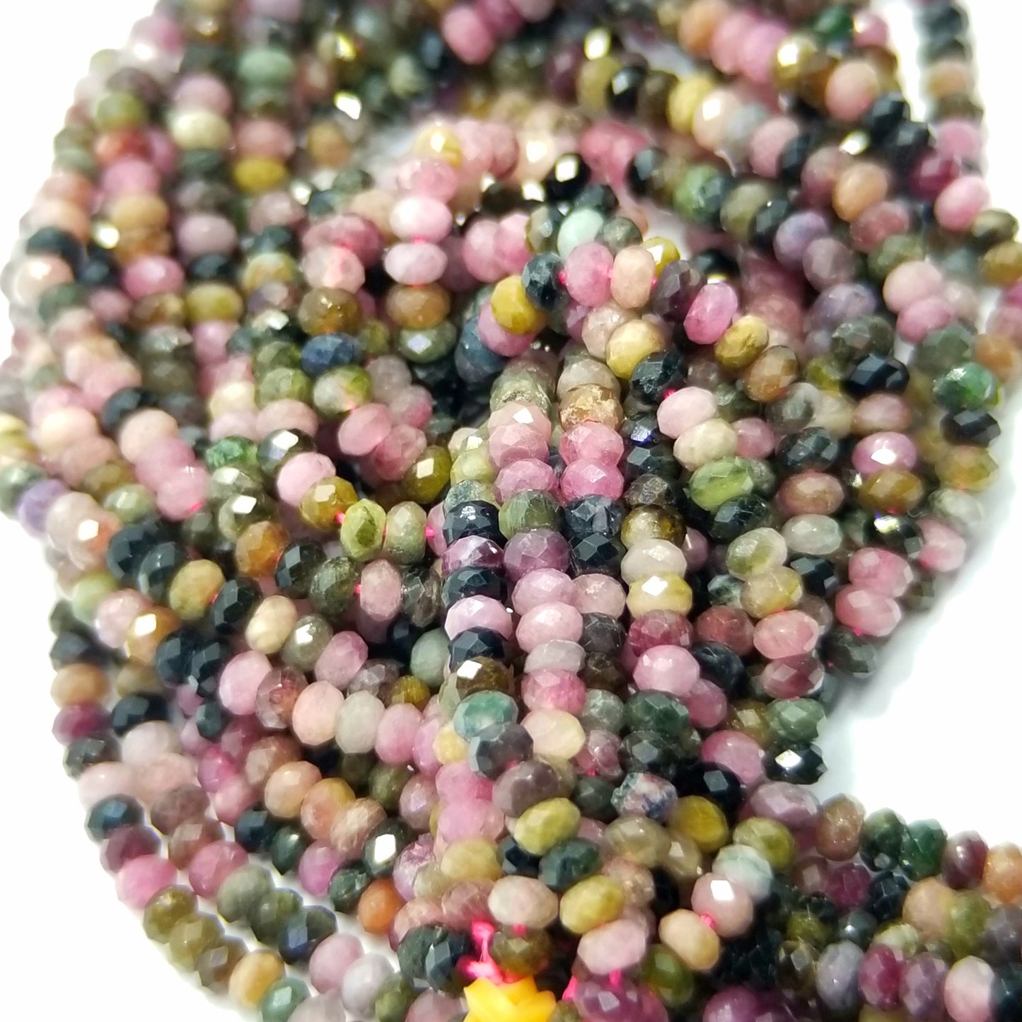 Watermelon Tourmaline (Rondelle)(Micro)(Faceted)(4x2mm)(15.5'Strand)