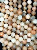 Mix Moonstone (Round)(Faceted)(16"Strand)