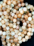 Mix Moonstone (Round)(Faceted)(16"Strand)